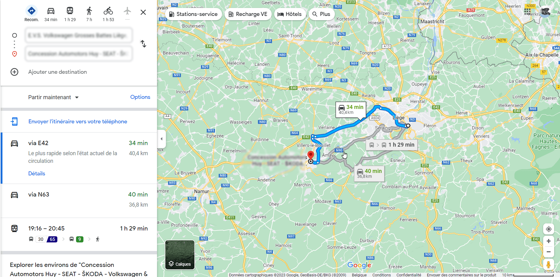 Représenter sur un carte